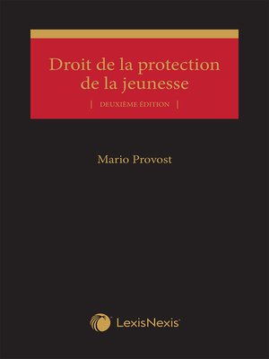 cover image of Droit de la protection de la jeunesse